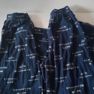 2 pairs of seahwaks sweatpants size 10-12 youth
